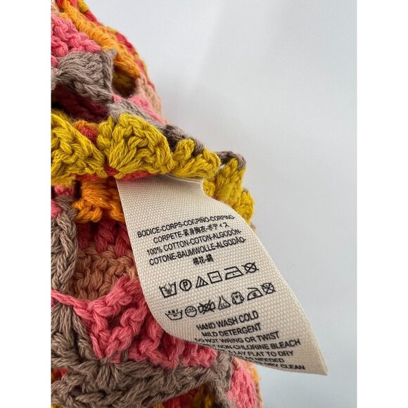 Free People Dress RARE Fan Crochet Long Sleeve Tunic Coverup - Picture 5 of 11